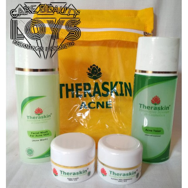 PAKET ACNE - CREAM THERASKIN ACNE UNTUK BERJERAWAT ORIGINAL BPOM