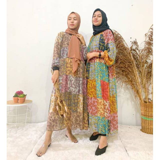 TUNIK FASHION WANITA MURAH STYLE KEREN / Dress Floral ZARA Premium / Dress Import Bangkok BKK