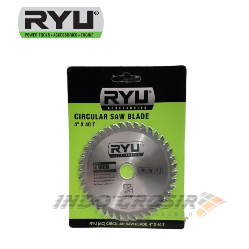 RYU Circular Saw 4&quot; X 40T Mata Circular Saw Blade Mata Potong Kayu Mata Gergaji Kayu Mata Gerinda  Multi Saw Blade Mata Circle 4 Inch 24T Ryu Tekiro