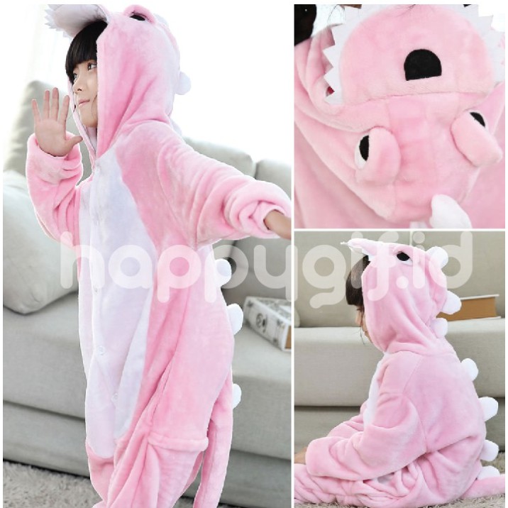 BAJU KOSTUM ONESIE PIYAMA KIGURUMI ANAK DINO KID