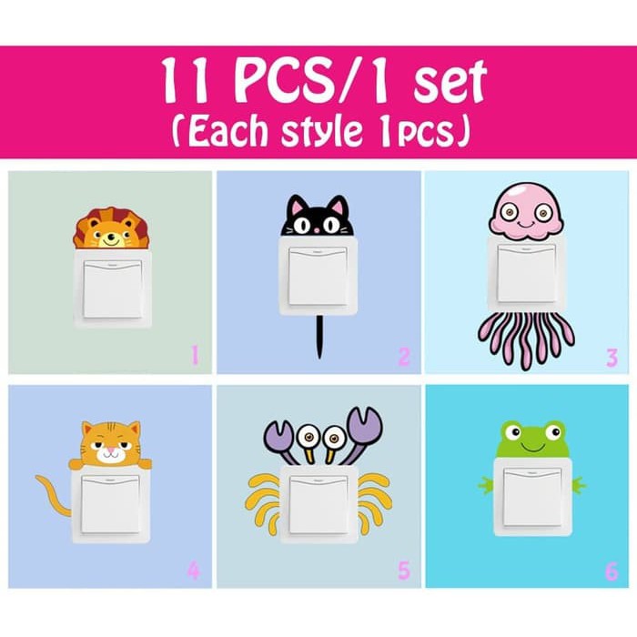 Wall Decal - Stiker Dinding Switch Button_SB20 (1sheet=11pcs)