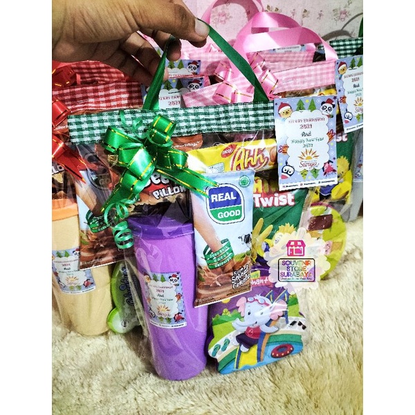 Souvenir Snack Ultah / Tumblr custom plus lunchbox mini / Paket snack souvenir ulang tahun /Snack Ultah Murah