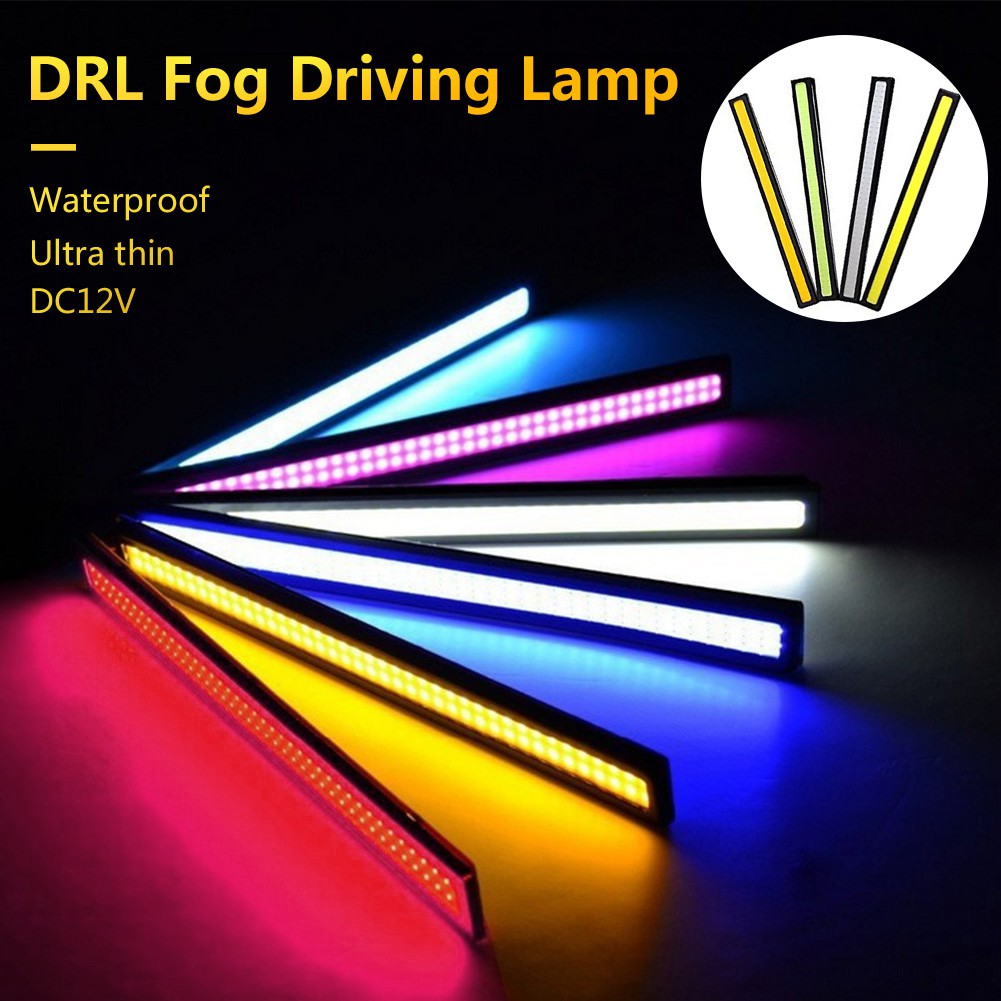 【Car Light 】1 Buah Lampu Kabut Mobil COB LED DRL Tahan Air 17cm DC12V