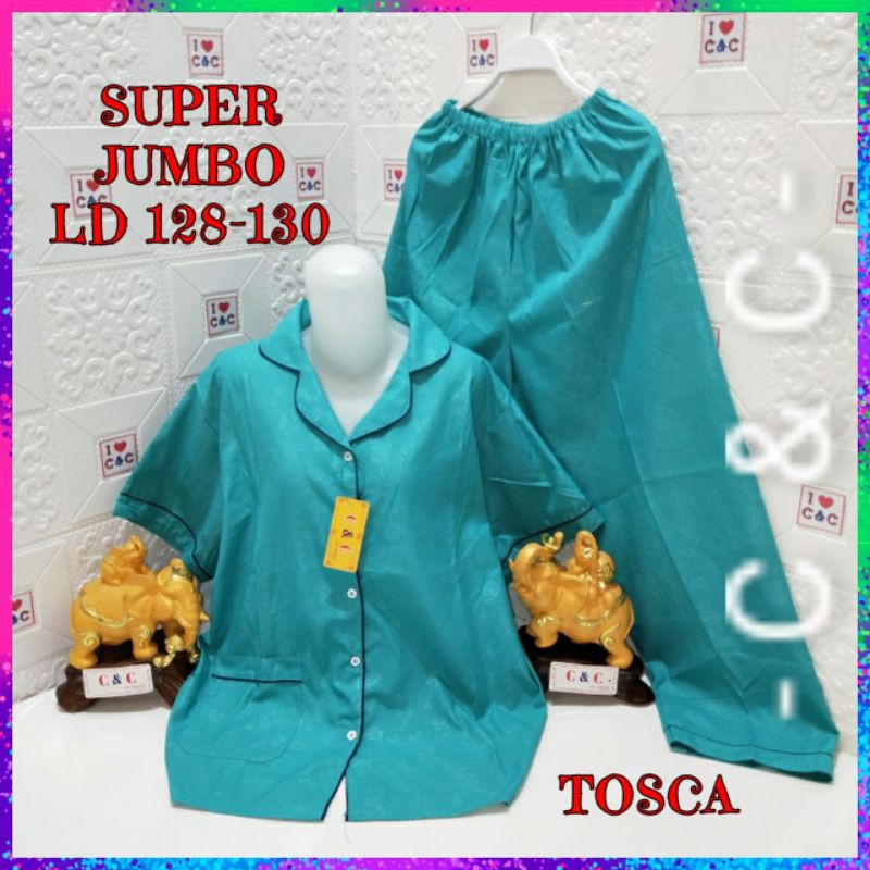 CNC - BAJU TIDUR WANITA SUPER JUMBO CP 5XL/LD 130/HEMBOS-Tosca