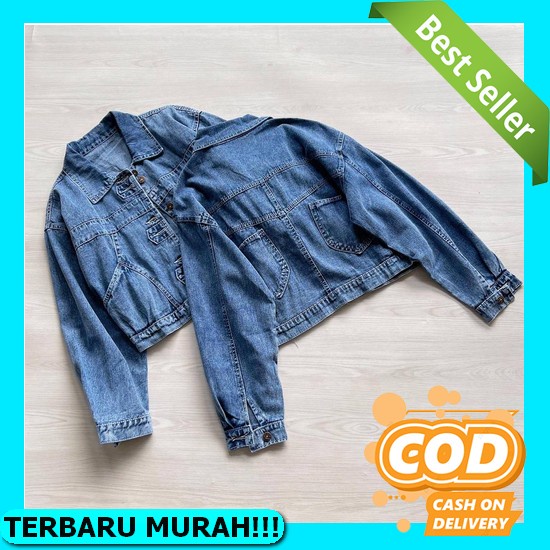 Jaket Jeans Wanita Oversize Jacket Jins Levis Cewek Remaja Import Ed [Jaket Jeans Live Love Bc]J Hop