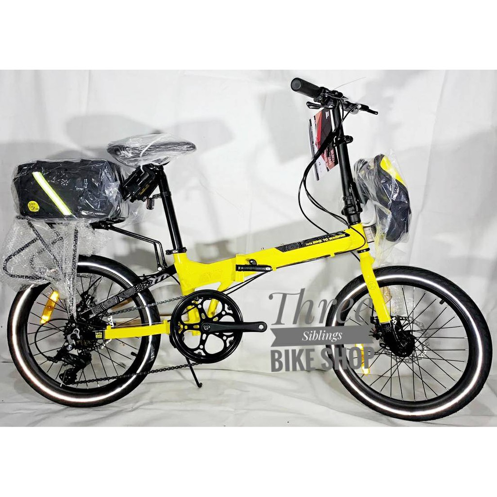 SEPEDA LIPAT ELEMENT POLICE TEXAS B2W EDITION YELLOW BLACK 20 INCH
