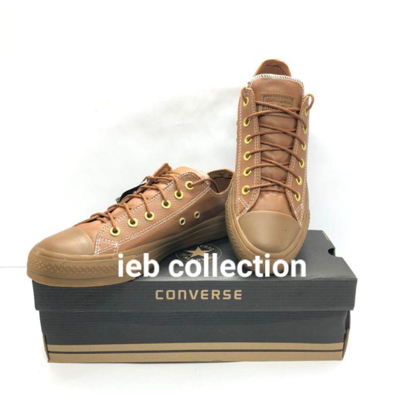 sepatu Converse69 Chuck Taylor sepatu sneaker kasual pria sepatu kulit pria high