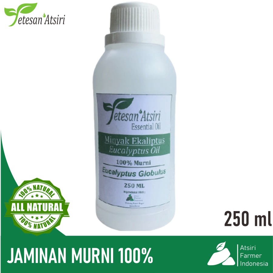 250ml minyak atsiri ekaliptus murni tanpa campuran eucalyptus pure essential oil aromatherapy therapeutic grade diffuser humidifier burner aromaterapi esensial essensial esential  tanpa campuran 250 ml