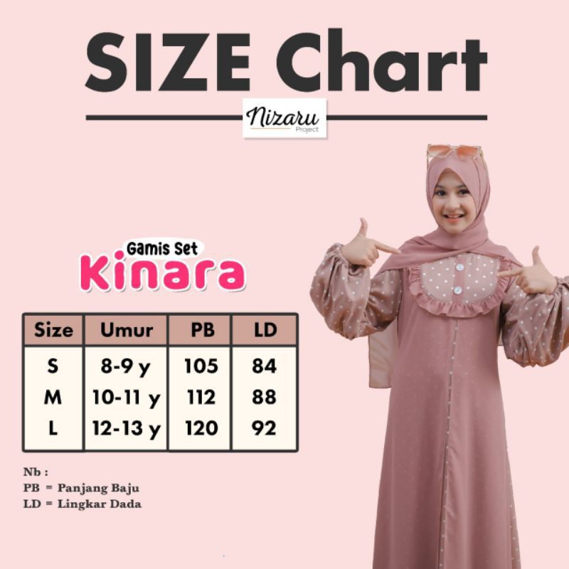 Set Gamis Kinara By Nizaru 8-12T