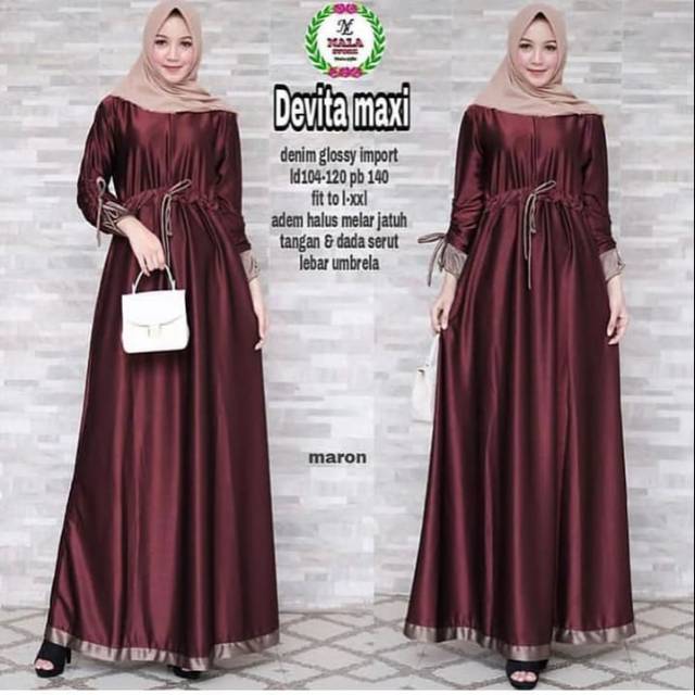 Baju Gamis Maxi Devita Fashion Muslim Wanita Bv
