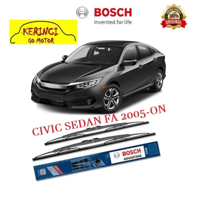 WIPER HONDA CIVIC SEDAN FA 2005-ON BOSCH ADVANTAGE 24&quot; &amp; 19&quot; SEPASANG