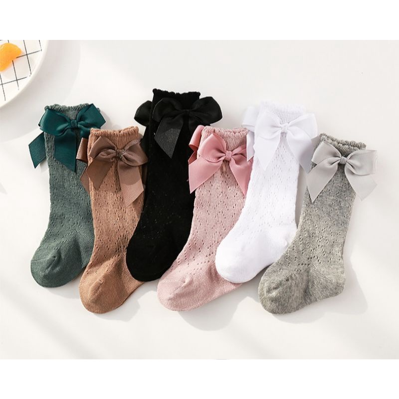 (Pimenova) kaoskaki panjang pita kaoskaki renda bayi thin socks kaoskaki bayi pita import premium