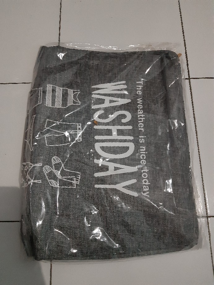 Tas Laundry Bag Washday Keranjang Cuci Baju Warna Multifungsi Storage Bag