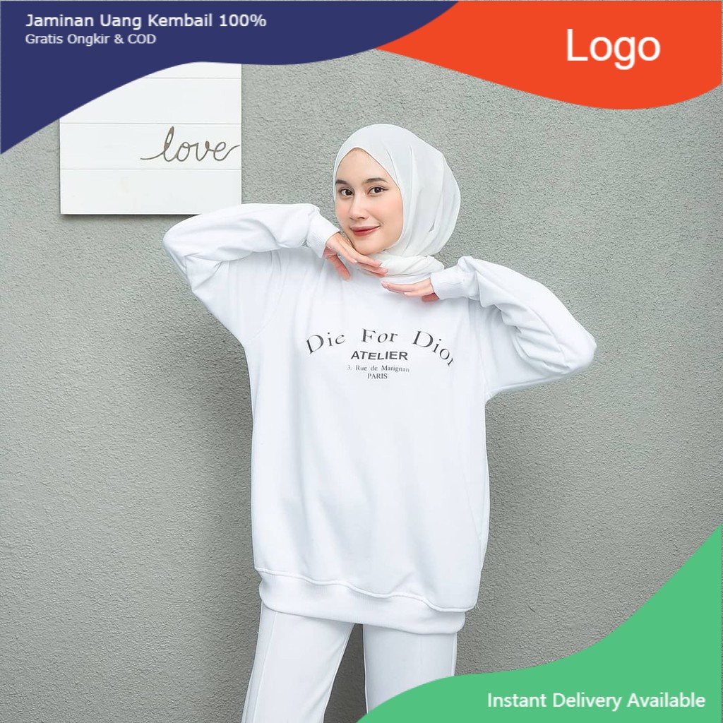 COD | Sweater Die For Dior l Outerwear Sweter Fashion Wanita Remaja Muslim Termurah & Terlaris
