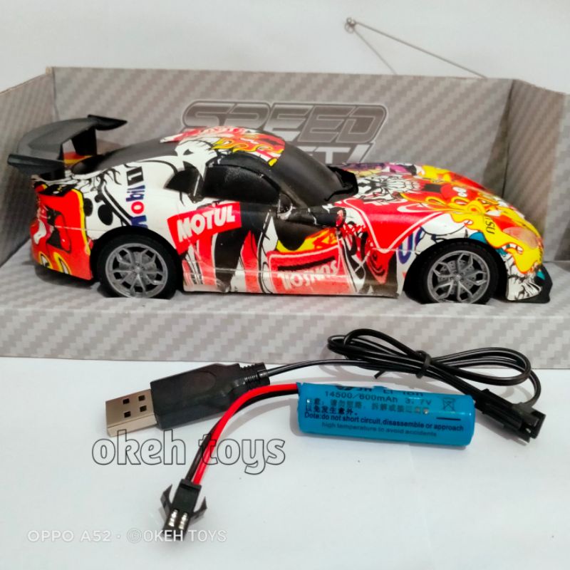 Mobil RC speed drift charger grafiti model scale 1:20