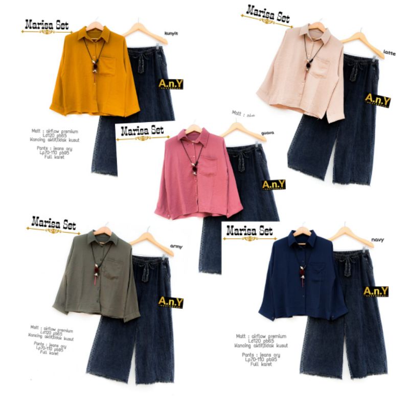 100% ORI Marisa daily set by A.n.Y / Ld 120 Lp 70-110