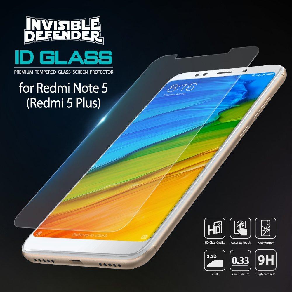 Rearth ringke invisible defender tempered glass for Xiaomi redmi note 5 / 5 plus