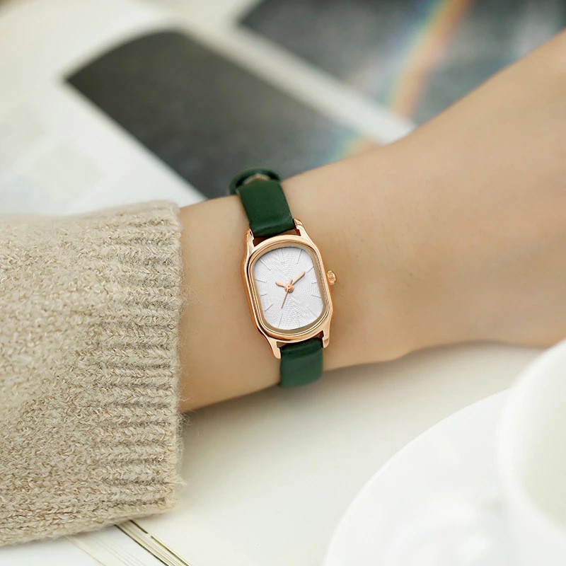 Watchyou Jam Tangan Wanita A0153 Korean Square Thin Belt Small Student Simple Temperament Quartz Watches