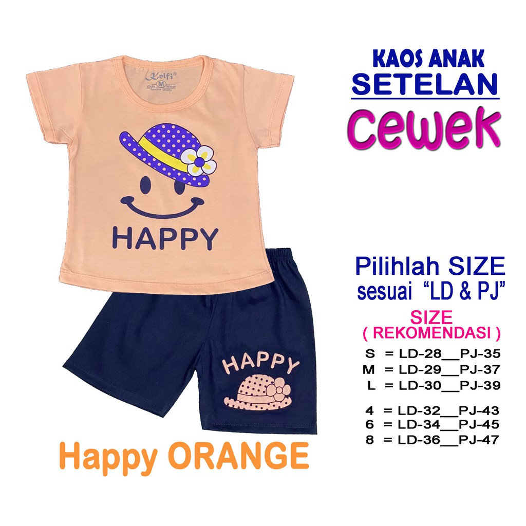 KELFI SETELAN KOMBINASI / SET BAJU ANAK CEWEK USIA 1- 8 TAHUN 