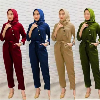 SEQUILBY JUMSUIT / JUMSUIT WANITA / JM SEQUILBY - Bahan Creap