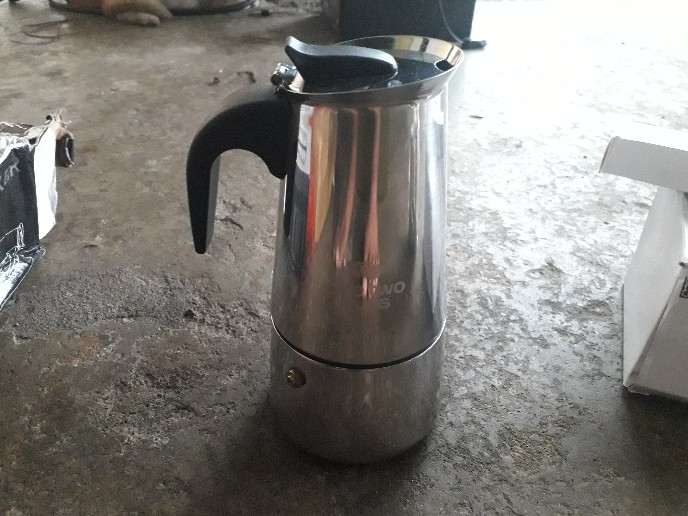 Espresso Coffee Maker Moka Pot Teko Filter 300ml 6 Cup Stainless Steel