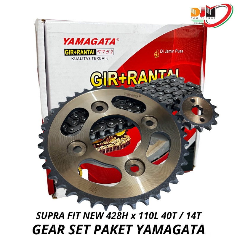 Gear Set Paket SUPRA FIT NEW KTL 428H 110L 40T 14T Original Yamagata