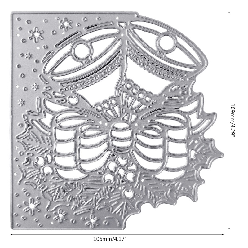Cetakan Stensil Cutting Dies Motif Lonceng Natal Bahan Metal Untuk Scrapbook / Craft DIY