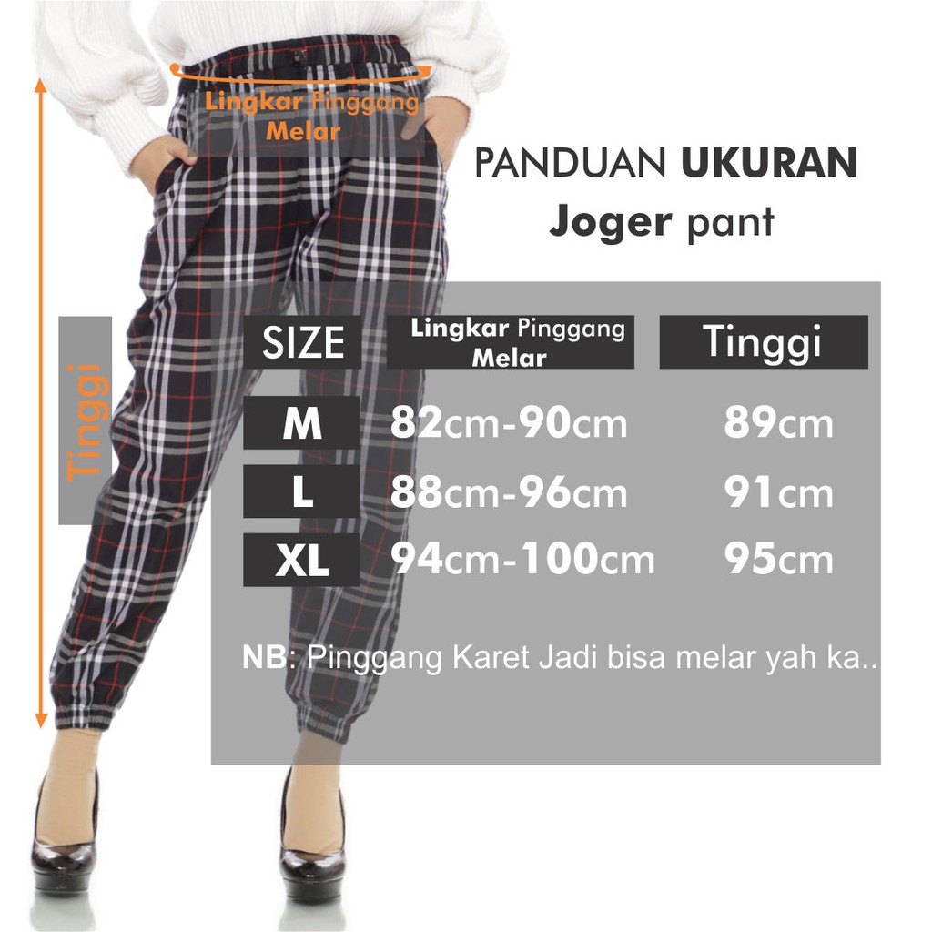 Celana Wanita Model Jogger Motif Burberry Youkaa