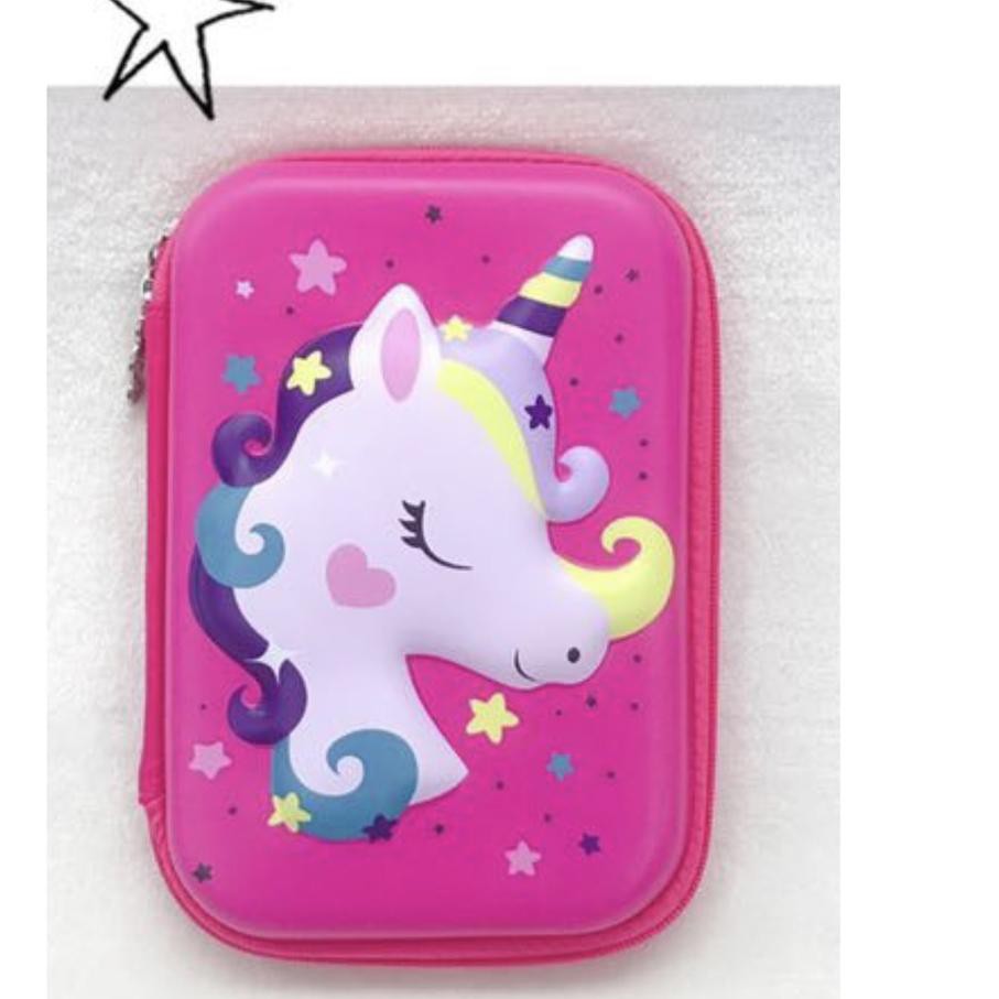 

HPP Tempat Pensil Anak Emboss 6D Karakter LOL Unicorn Cars Pony / Pencil Case Hardtop Ready stock