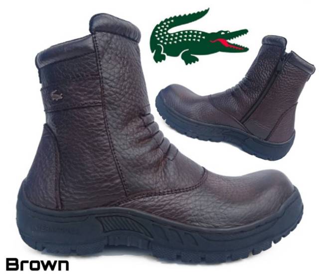 SEPATU SAFETY SEMI BOOTS LACOSTE PRIA KULIT BOOT SAVETY BUT SEPTI BUTS SEVTI BOT SEPTY BOTS SEFTY 1