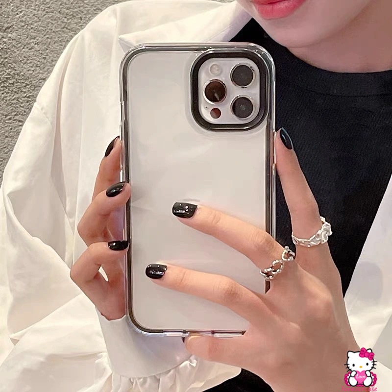 3 In 1 Soft Case Tpu Transparan Cover Realme C21Y C25Y C11 2021 C25 C25 C12 5i 6i 5 5s C25s C20A C15 C21 C11 C3