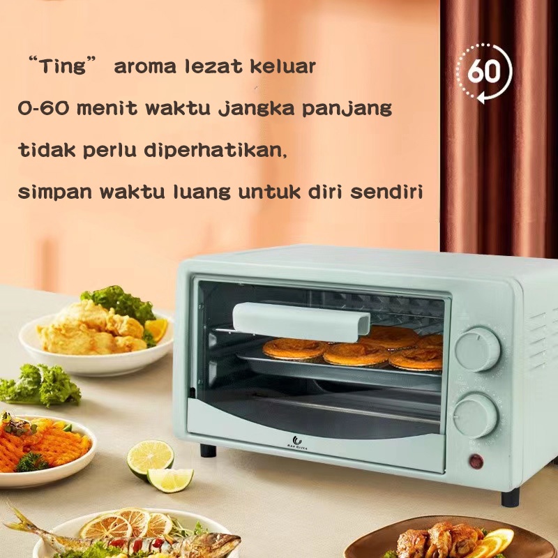 Oven listrik low watt 12L pemanggang portable oven microwave penghangat makanan