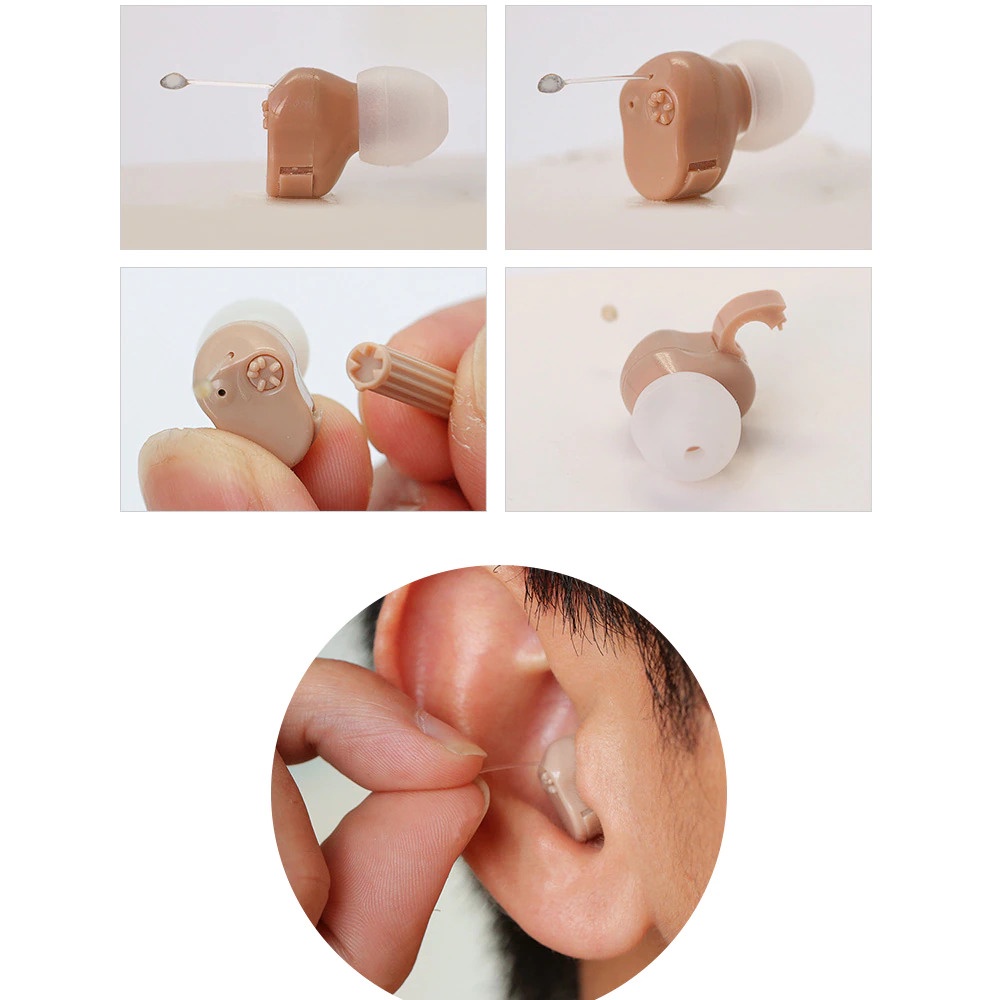 Alat Bantu Dengar Telinga In Ear Hearing Aid Pembantu Pendengaran Pendengar Orang Tua Mendengar