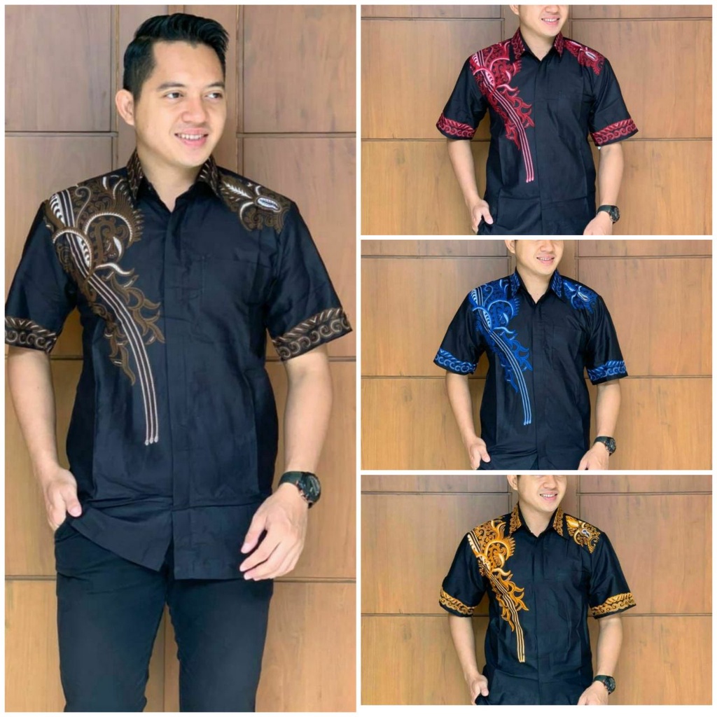 NEW ARRIVAL DISTRO BATIK PRIA BORDIR SOGAN HRB026 BATIKAF