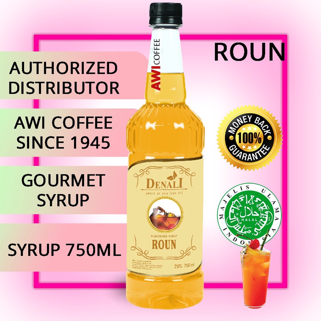 

Awi Segar Harum I Syrup Ron 750ml I denali I coffee | Flavored