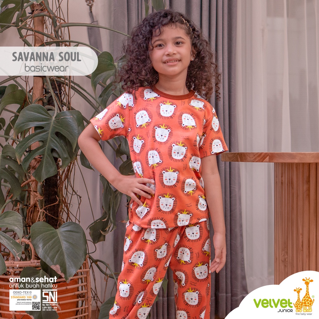 Baju Bayi Setelan Pendek Panjang Piyama Anak Velvet Junior Savanna Soul