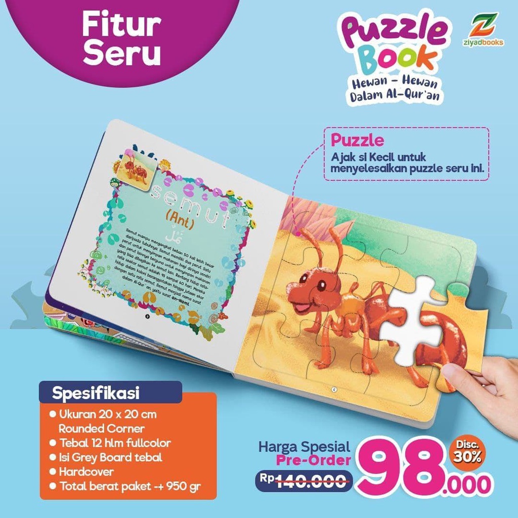 Hot Sale!!! Puzzle Book Hewan-Hewan Dalam Hadis (Ziyad)