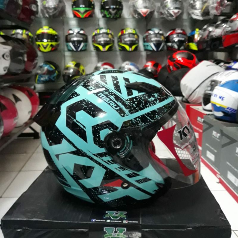 KYT DJ MARU#16 AQUA/BLUE/BLACK