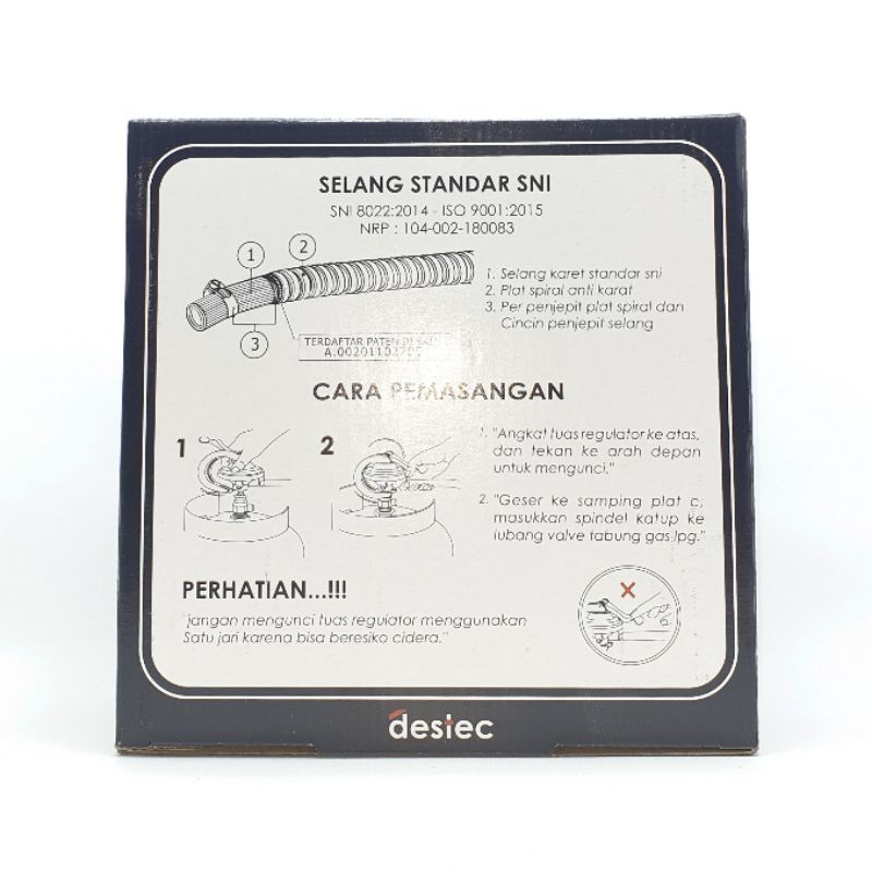 Paket Starcam SC-T12RMS Regulator Kompor Gas Meter + Selang Gas Aluminium