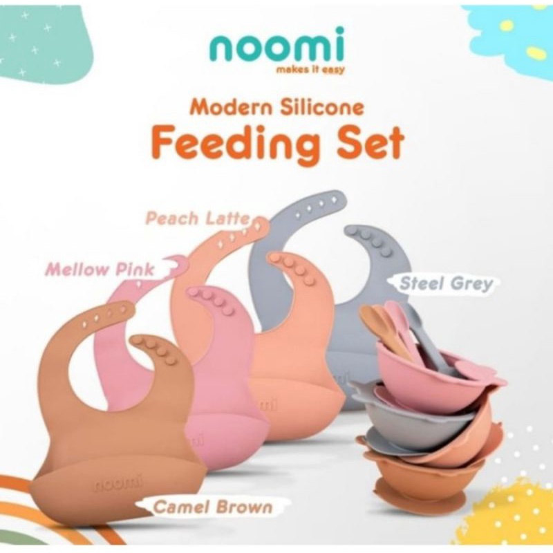 noomi Modern Silicone Feeding Set