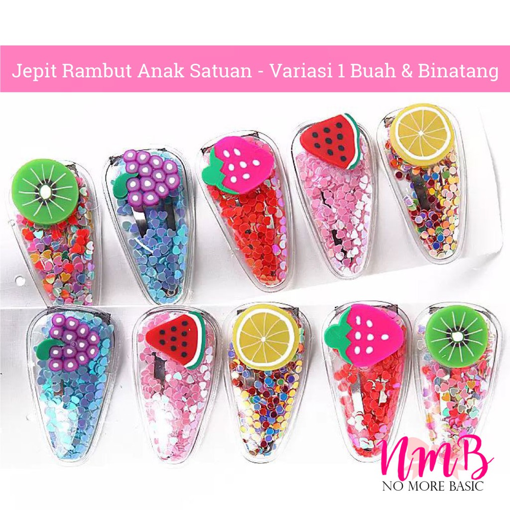 Jepitan Anak Perempuan Aksesoris Rambut Gaya Korea Untuk Anak Perempuan Set Hairclip Animal Fruit