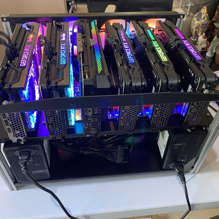 Mining Rig Crypto RTX 3070 x4 Custom Spec BTC ETH BNB