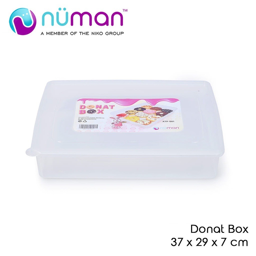 Jual Donat Box NUMAN / Kotak Box Kue / Container / Toples Makanan Kue ...