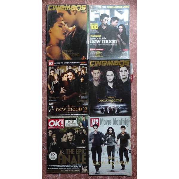 Jual Paket 6 Majalah Cover Artikel Twilight New Moon Eclipse Dan