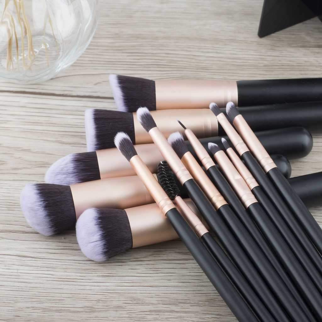 14pcs Pro Makeup Brush Set | Kuas Makeup