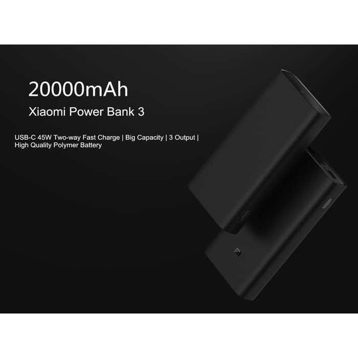 Power Bank Mi3 Xiaomi 20000mAh New Power bank 3 Pro 20000mAh 45W DAN 50W Type C Fast Charging Original