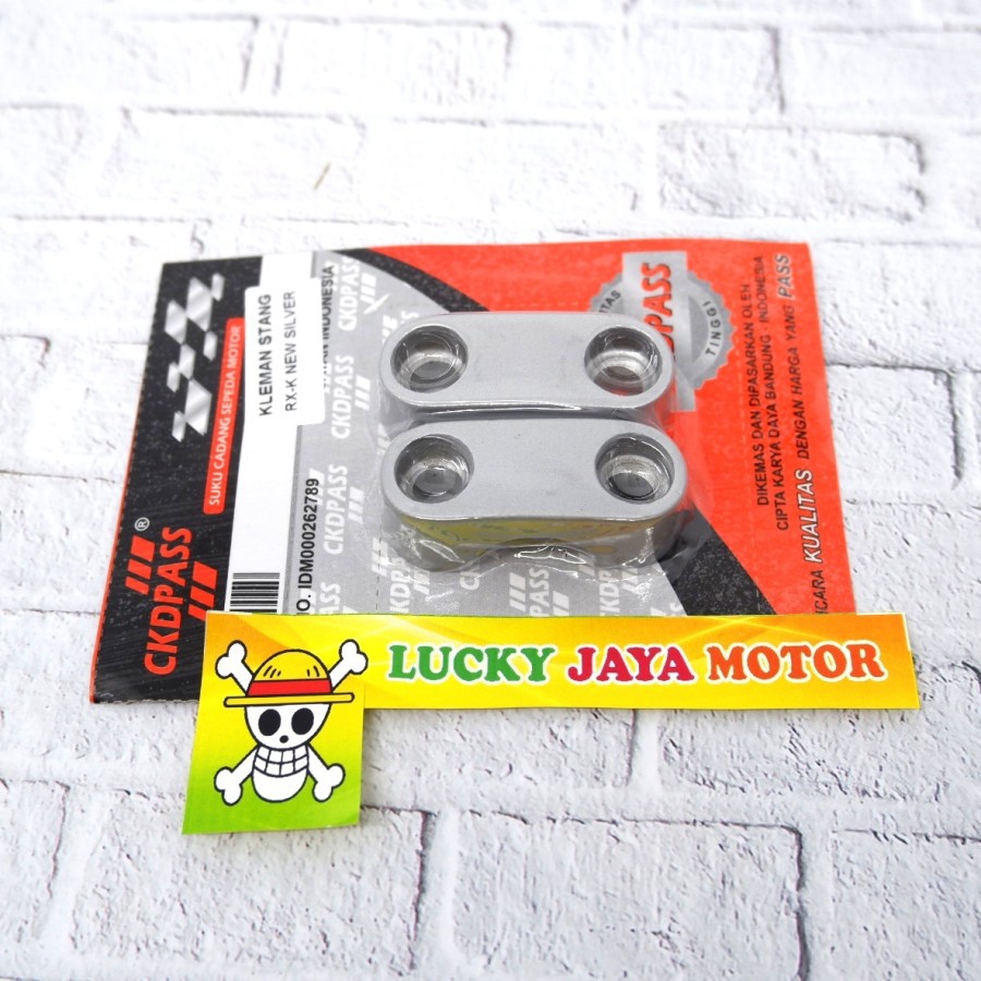 Kleman stang riser holder tutup stang Rx king Rxk silver hitam lokal-2