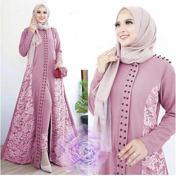 REALPICT GAUN PESTA MUSLIMAH REMAJA MURAH STELAN JOANNA DUSTY [Gamis 0121] SIL 40THQ