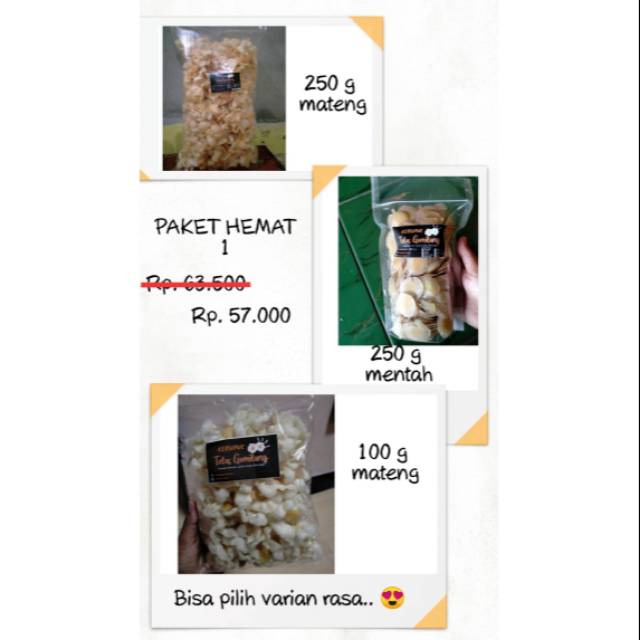 

PAKET HEMAT 1 Kerupuk Telur Asin Gemilang