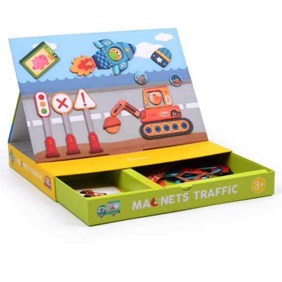 Mideer Magnets Dessing Traffic Puzzle Magnet Magnetic Mainan Edukasi Anak Bayi Pakaian Lalu Lintas